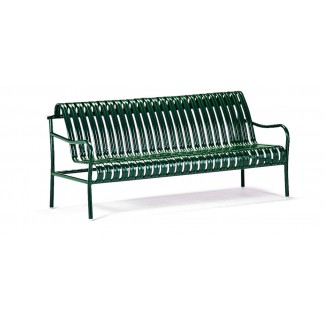 6' Straight-Back Commercial Steel Bench - Powder Coated