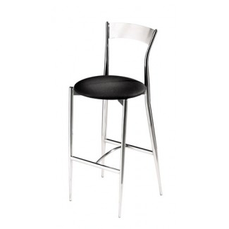 Café Twist Bar Stool with Upholstered Seat and Metal Back 193 