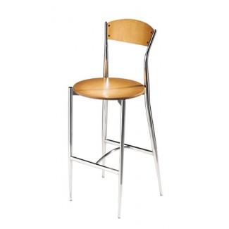 Café Twist Bar Stool with Wood Seat and Back 195 