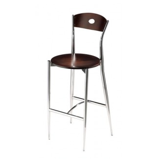 Café Twist Bar Stool with Wood Seat and Back 196 