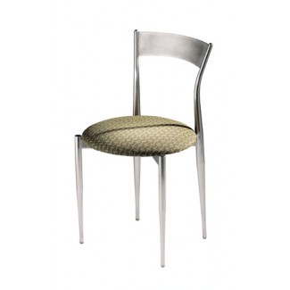 Café Twist Side Chair with Metal Back and Upholstered Seat 193 