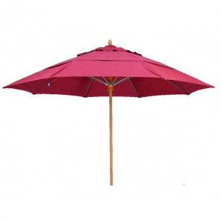 Commercial Restaurant Umbrellas Athena 9' Octagon Faux Teak Patio Umbrella