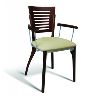 Eco Friendly Restaurant Beech Solid Wood Arm Chair 1650 Series 