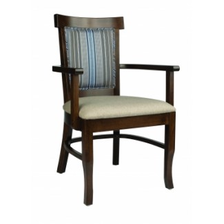 European Beech Solid Wood Restaurant Chairs Holsag Tudor X-Back Arm Chair