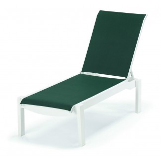 Windward Sling Resin Chaise Lounge with Wheels