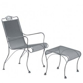 Wrought Iron Hospitality Lounge Chairs Briarwood High-Back Lounge Chair