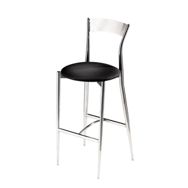 Caf&eacute Twist Bar Stool with Upholstered Seat and Metal Back 193 