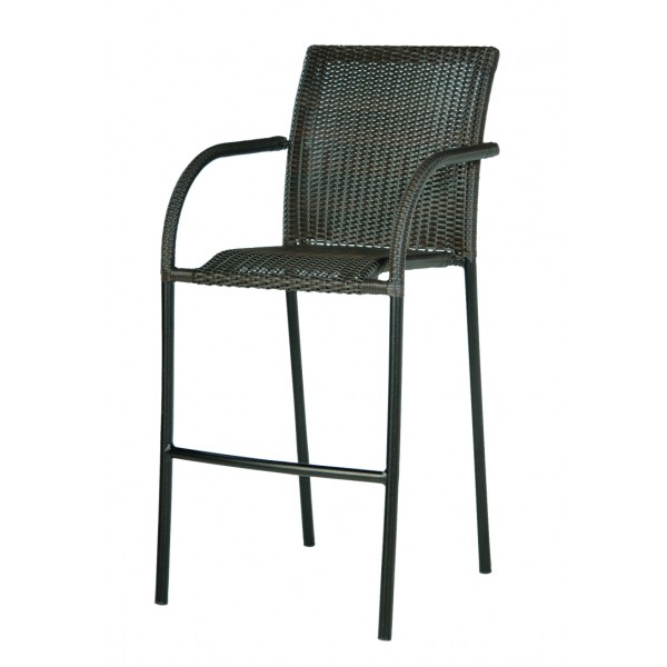 Chalet Bar Stool with Woven Arms