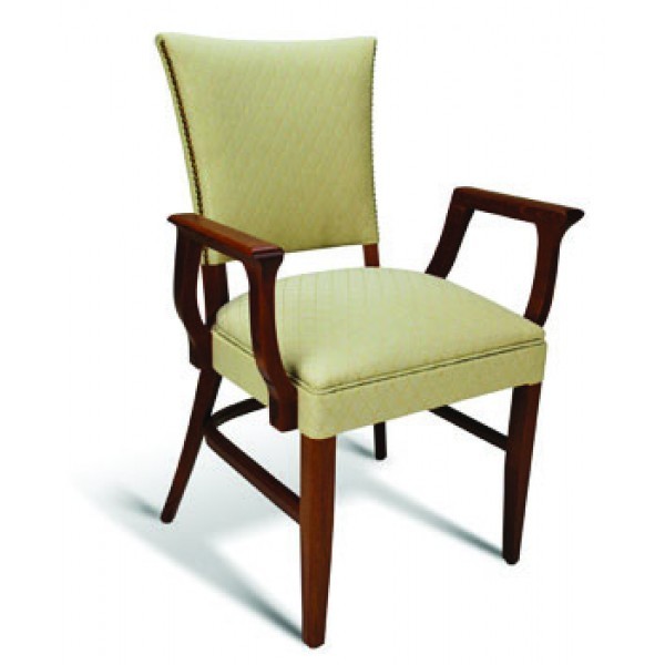 Eco Friendly Restaurant Beech Solid Wood Arm Chair CC107 Series 