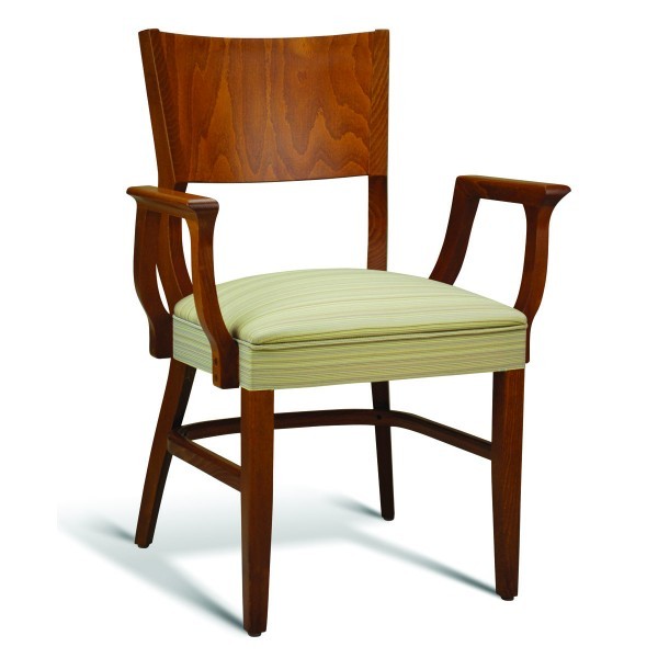 Eco Friendly Restaurant Beech Solid Wood Arm Chair CC140 Series 