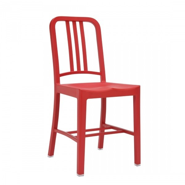 Eco Friendly Restaurant Breakroom Chairs 111 Navy Recycled Chair - Red
