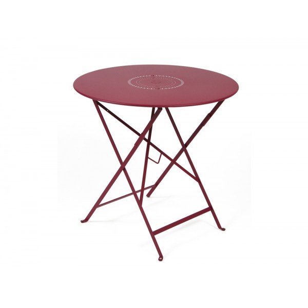 Floreal 30" Round Folding Bistro Table with Parasol Hole