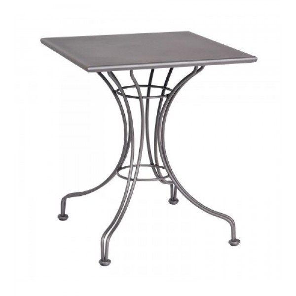Wrought Iron Restaurant Tables Solid Ornate 24" Square Table