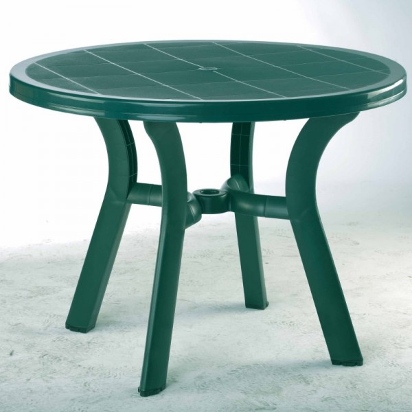 Truva 42" Round Resin Table - Green