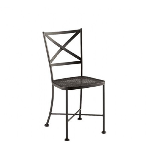 Wrought Iron Restaurant Chairs Cafe Classics Genoa Side Chair With Mesh Seat