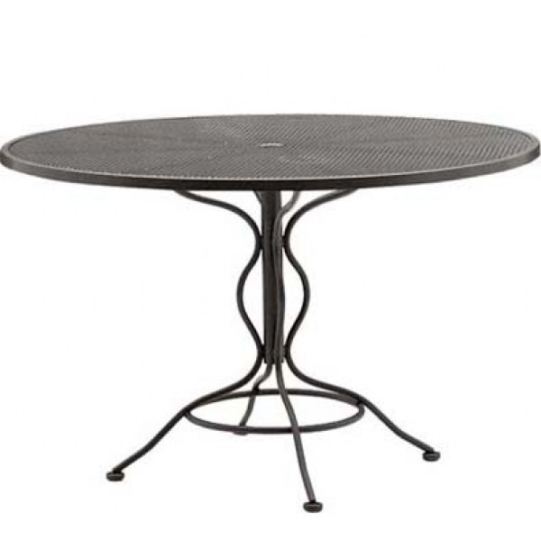 Wrought Iron Restaurant Tables Bistro Mesh 36" Round Table 