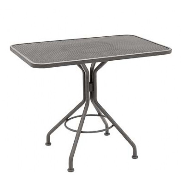 Wrought Iron Restaurant Tables Contract Mesh 24" Square Table