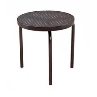 18" Round Stamped Aluminum Top Side Table M1018-ST