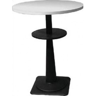Marzio 24" Round Stacking Restaurant Bar Table with Black Base
