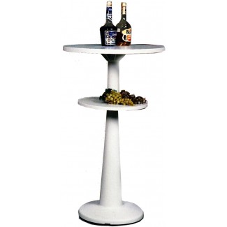 Marzio 24" Round Stacking Restaurant Bar Table with White Base