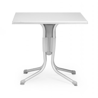 Polo 31" Square Aluminum Table with Argento Top