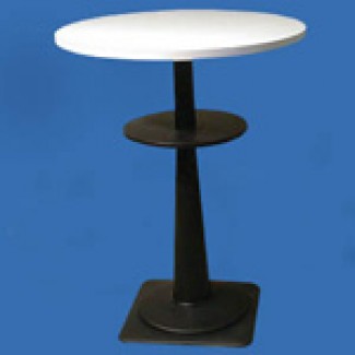 Marzio 32" Round Stacking Restaurant Bar Table with Black Base