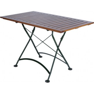 32" x 48" Rectangular Table with Wood Slat Top