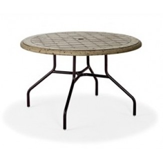 36" Round Cobblestone Fiberglass Top Dining Table MC1136-C