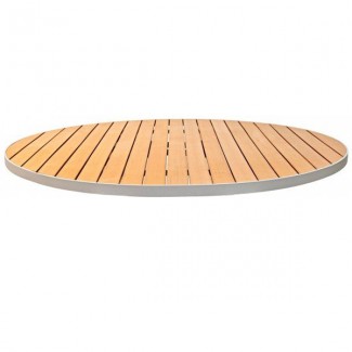 36" Round Composite Teak / Aluminum Edge Tabletop