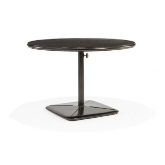 42" Round Dining Cafe Table with Umbrella Hole and Cast Plug