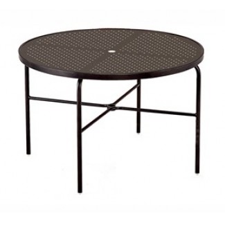 42" Round Stamped Aluminum Top Dining Table M1042-ST