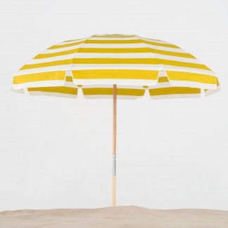 7-5 Foot Fiberglass Frame Ash Wood Umbrella With Valance - 8 Panel