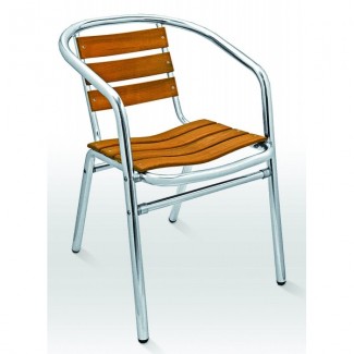 Aluminum Stacking Arm Chair
