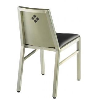 Micah Diamond Picture Back Side Chair with Upholstered Seat and Back