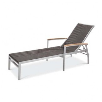 Bayhead Sun Lounger with Arms - Woven Wicker SYNTHETIC WICKER