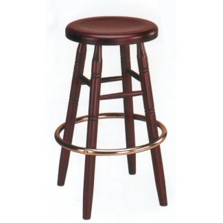 Backless Beech Wood Bar Stool 3340W with Wood Seat