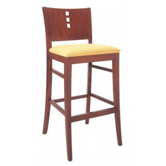 Beechwood Bar Stool BS-430UR with 3 Vertical Squares
