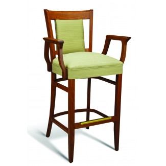 Beech Wood Bar Stool CC111 Series with Arms and Wrapped Sides
