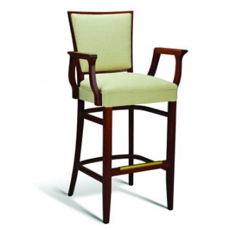 Beech Wood Bar Stool CC115 Series with Arms and Wrapped Sides