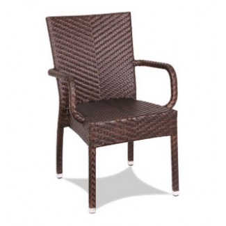 Cape Rattan Stacking Arm Chair