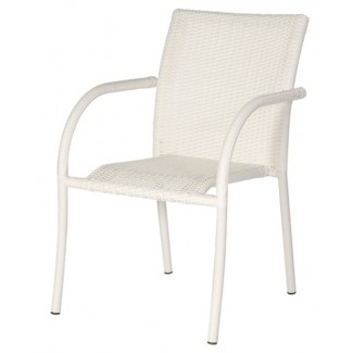 Chalet Stacking Bistro Chair with Woven Arms E990
