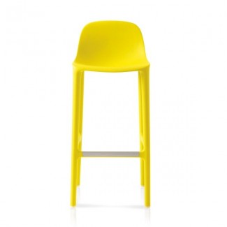 Eco Friendly Outdoor Restaurant Breakroom Chairs Emeco Broom 30 Barstool - Yellow