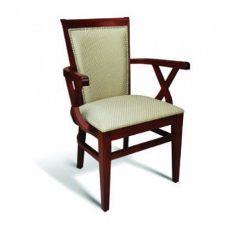 Beech Wood Arm Chair 123 Series with Padded Back