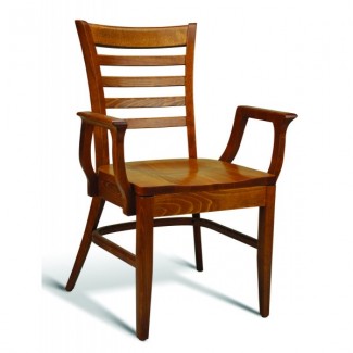 Beech Wood Stacking Arm Chair CC105 Series with Saddle Seat