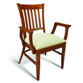Beech Wood Stacking Arm Chair CC110 Series with Padded Seat