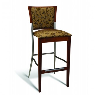 Beech Wood Bar Stool 269 Series with Padded Back