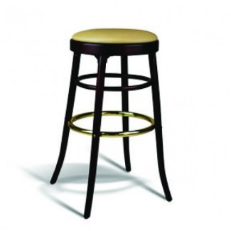 Beech Wood Backless Bar Stool 302 Series with Padded Seat