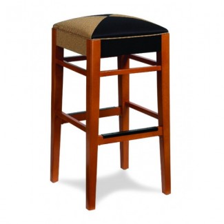 Beech Wood Backless Bar Stool 604 Series with Padded Seat
