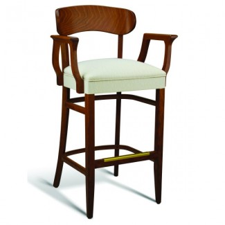 Beech Wood Bar Stool CC100 Series with Arms and Wrapped Sides