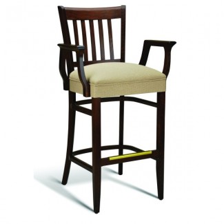 Beech Wood Bar Stool CC110 Series with Arms and Wrapped Sides